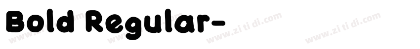 Bold Regular字体转换